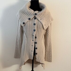 Twenty8Twelve Long Asymmetrical Thick Cozy Cardigan Sienna Miller